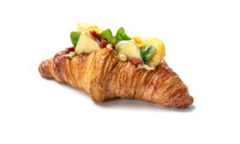 Croissant de massa mare amb truita Santagloria